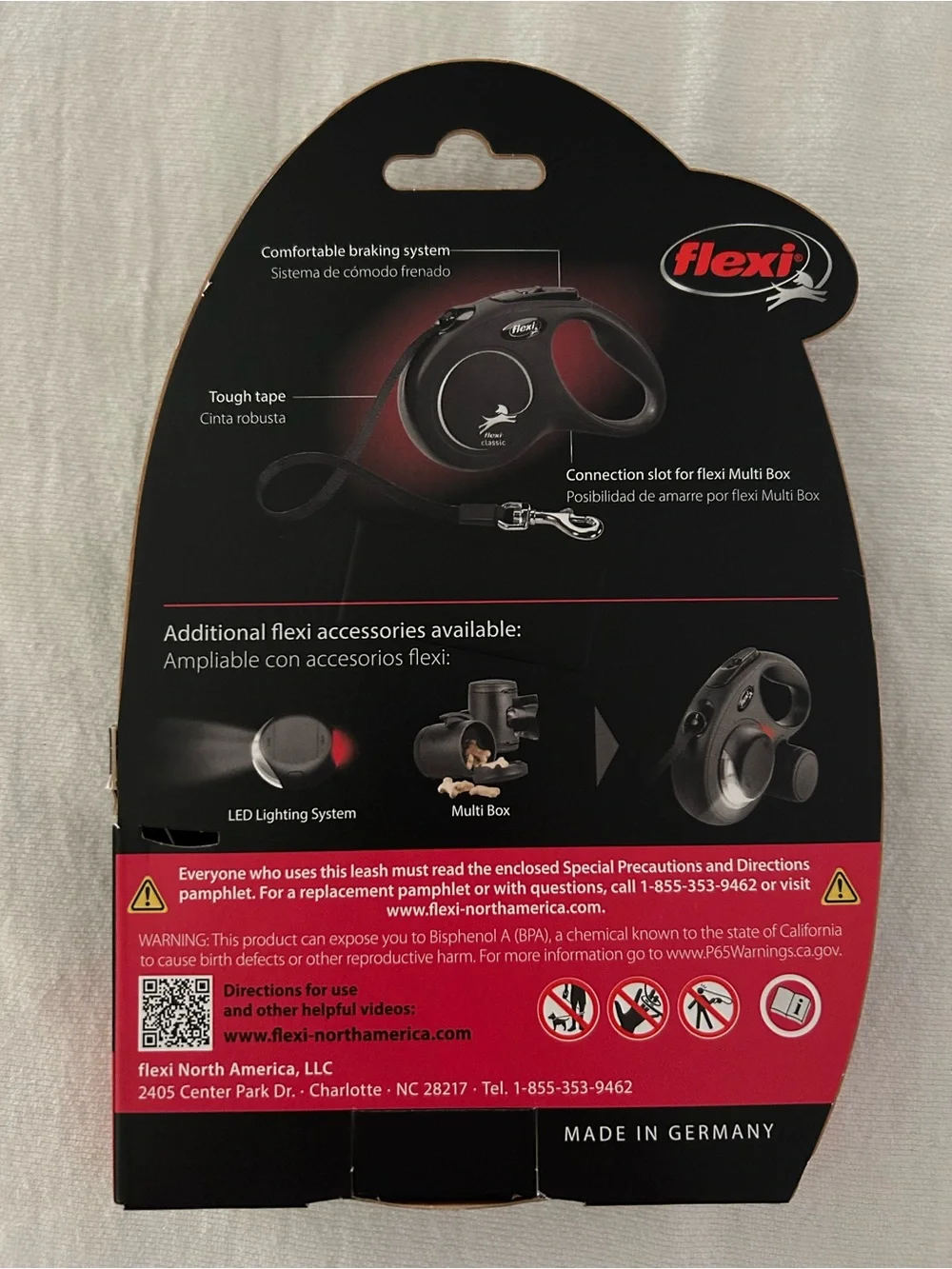 Flexi Retractable Dog Leash Packaging 16 feet